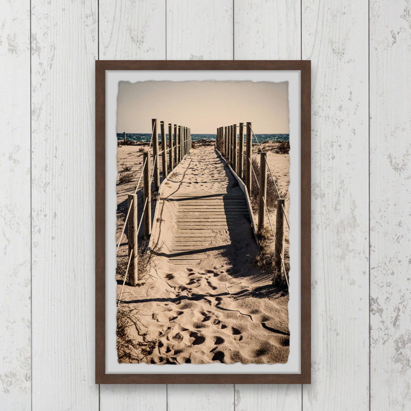 Bridge and Sand - Photographie avec cadre photo, H 18 po x l 12 po x 1,5 po