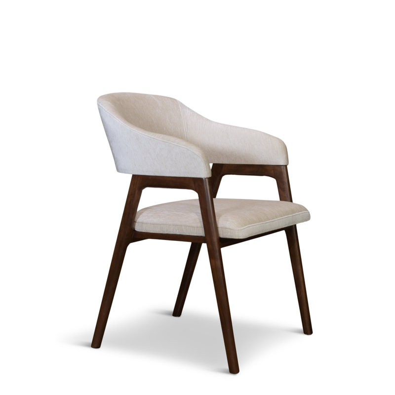 Chaise de salle à manger Hudson, Crème, crème