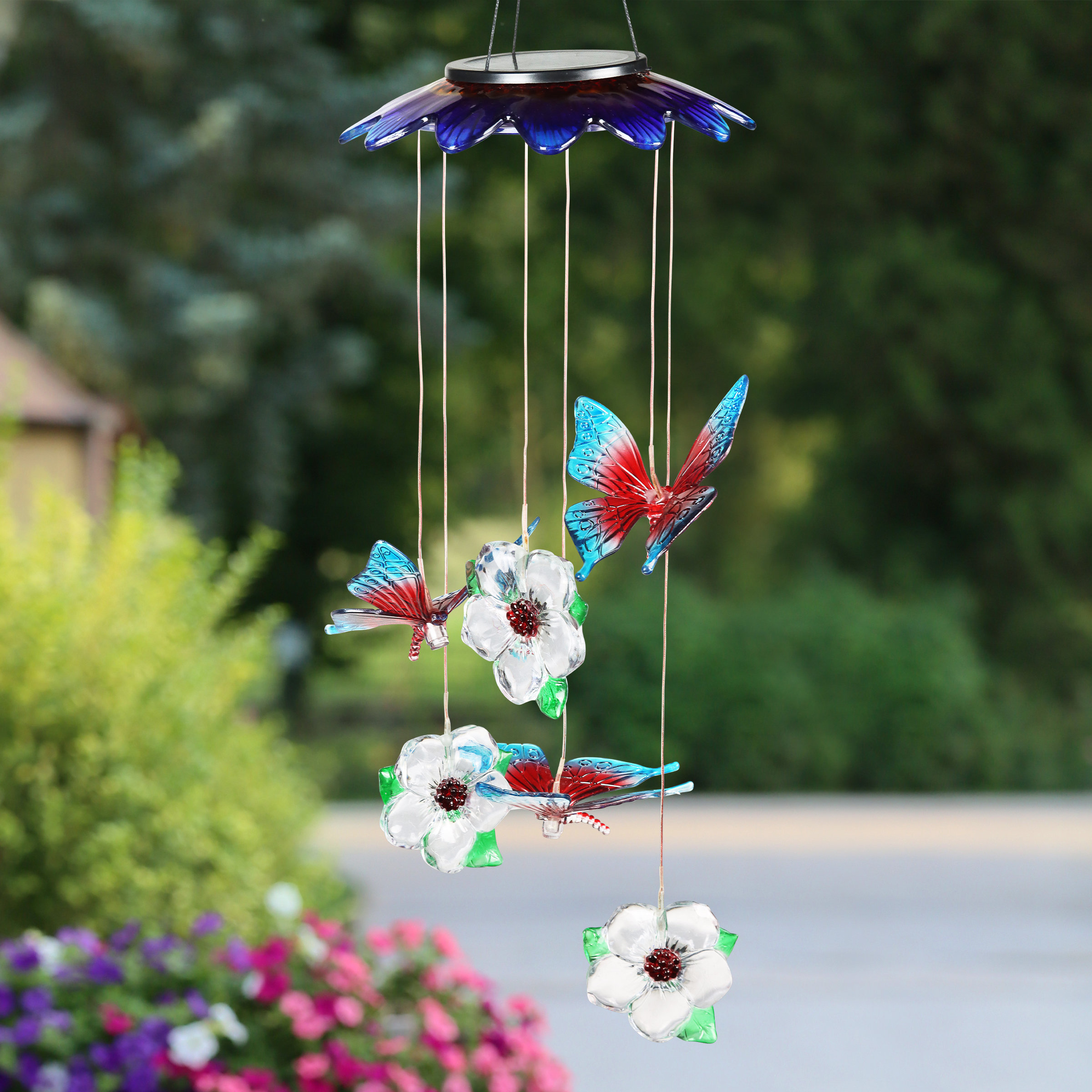 Family Laurel Personalized Hummingbird Wind Chimes