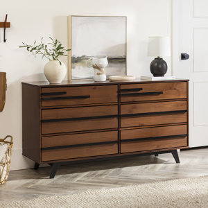 Amiliya Modern Solid Wood Detailed 6-Drawer Dresser