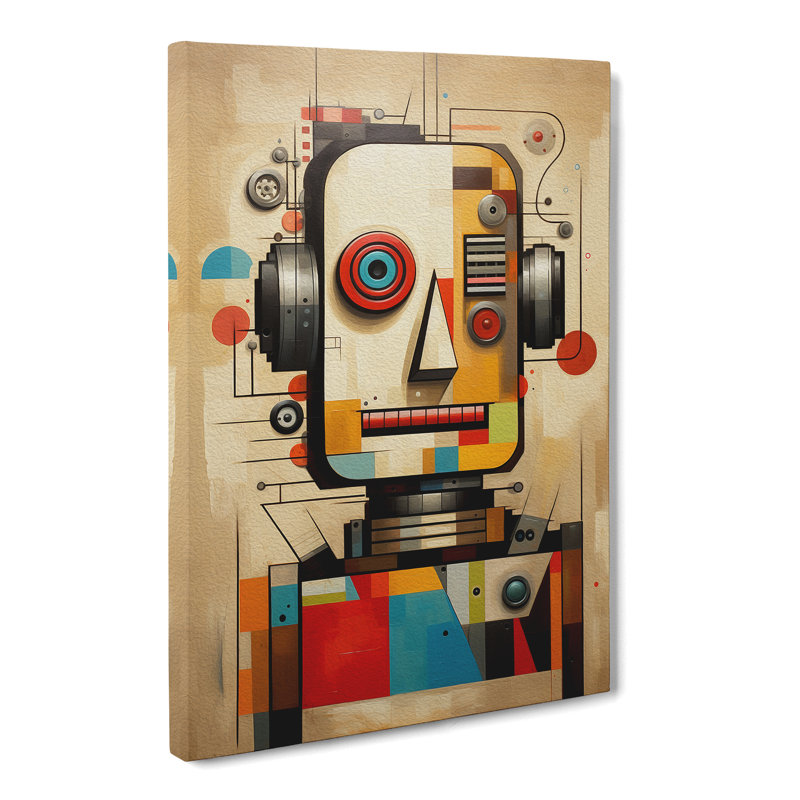 Robot Geometric - No Frame Print, 50cm H x 35cm W x 3cm D