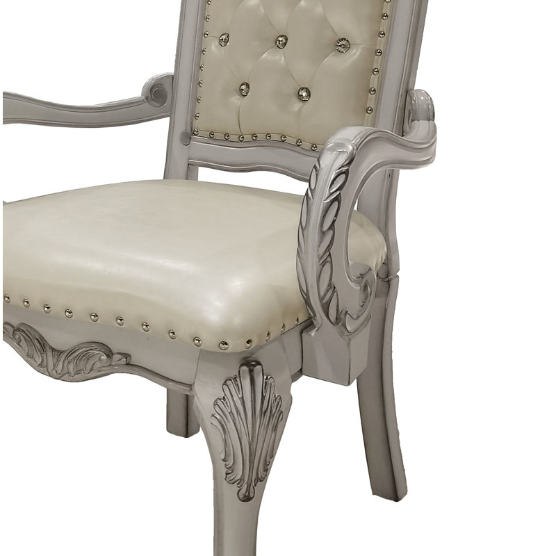Chaise avec accoudoirs touffetée (ensemble de 2)