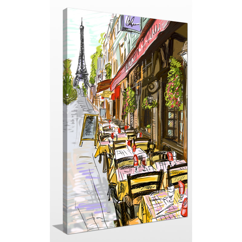 « path to eiffel tour », impression sur toile tendue, H 30 po x l 18 po x P 1 po