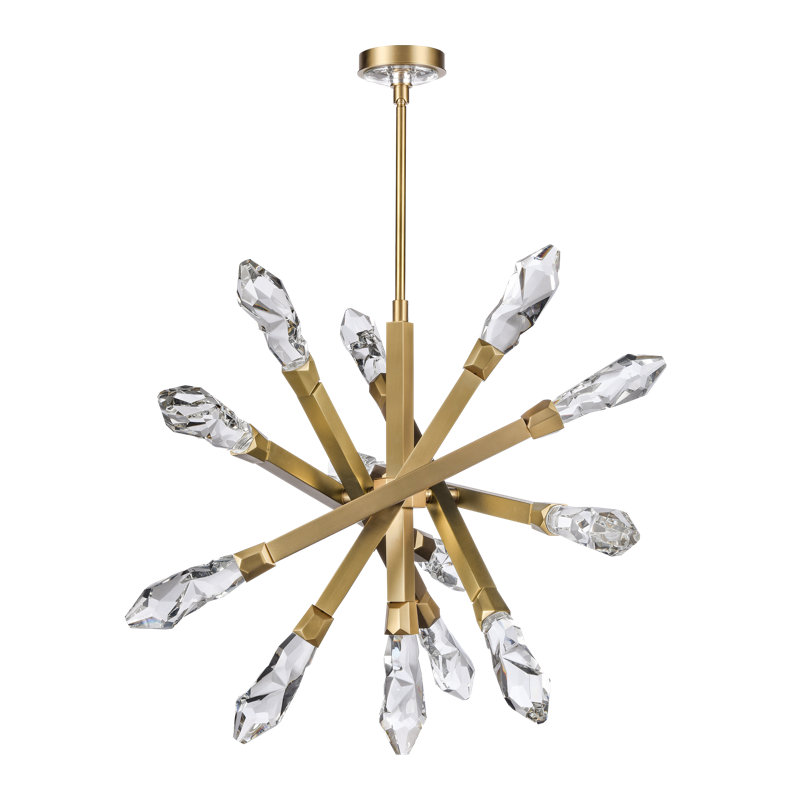 Angelus 13 - Light LED Chandelier, Aged Brass