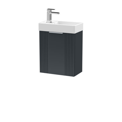 Deco Compact 400mm Single Bathroom Vanity with Drop In Vitreous China Basin