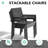 Cyanni 8 - Person 82.5'' L Outdoor Dining Set with Umbrella Hole-2078314642