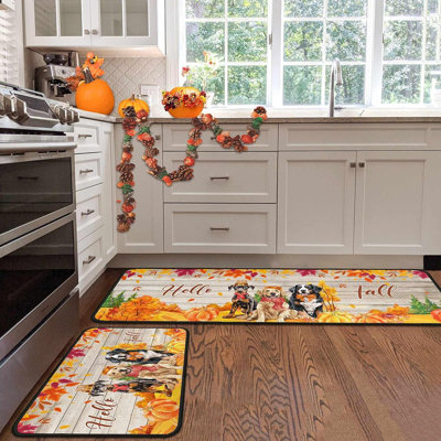 Tapis de cuisine pour chien Hello Fall