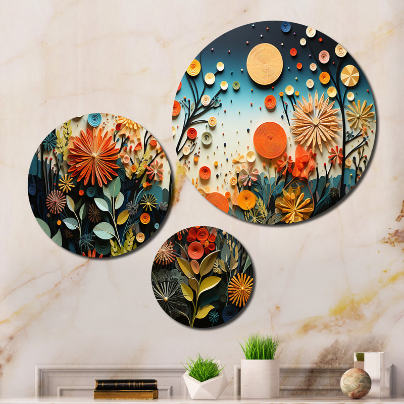 Abstract Wall Decor on Metal