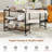 360° Rotation Mobile Laptop Table With 2-tier Storage Shelves & 6 Universal Wheels-361533405