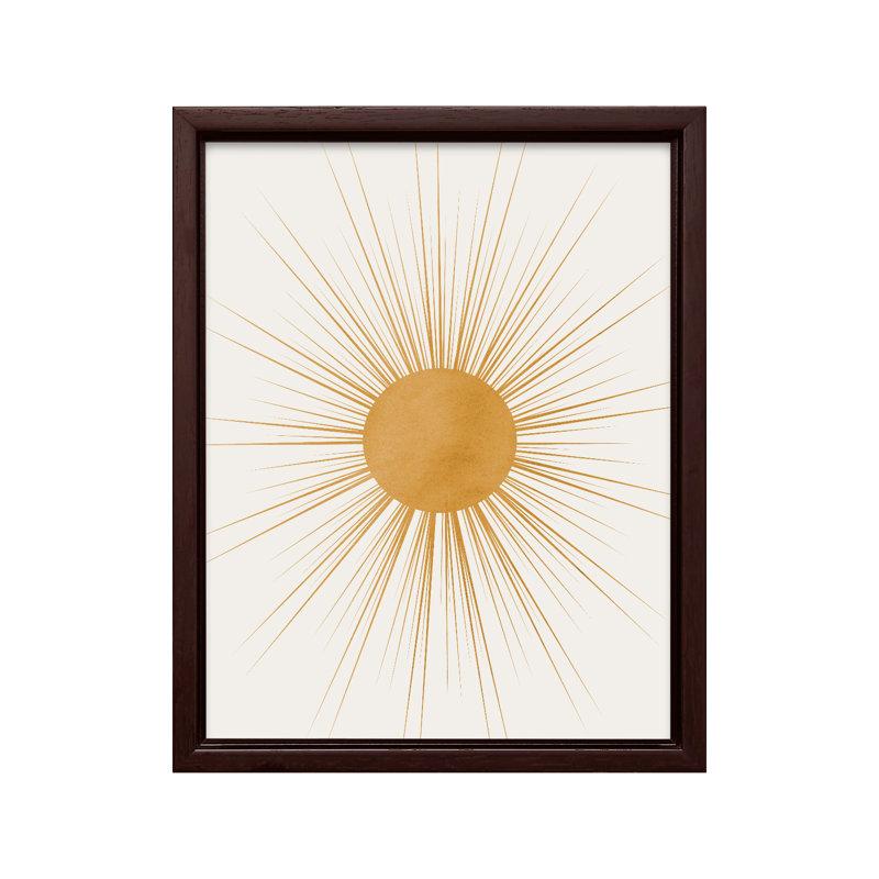 Soleil n ° 1, Canevas, Encadrement brun, H 11 po x l 14 po