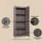 Cornelia Modern Storage Closet with 4 Fixed & Adjustable Shelves in Gray-1862757853