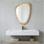 Miroir irrégulier en bois massif de couleur chêne (20 x 30)