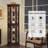 Eyisean Corner Curio Cabinet with Light Bulb, Tempered Glass Doors, Floor Standing Glass Display Cage with 6 Tempered Glass Shelves, Wine Cabinet Storage Rack for Bar and Liquor Storage-1485348210-1483231375