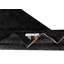 Tapis noir en laine surteint à la main 3,7 x 6,7 pi. Tapis turc rétro pour le salon