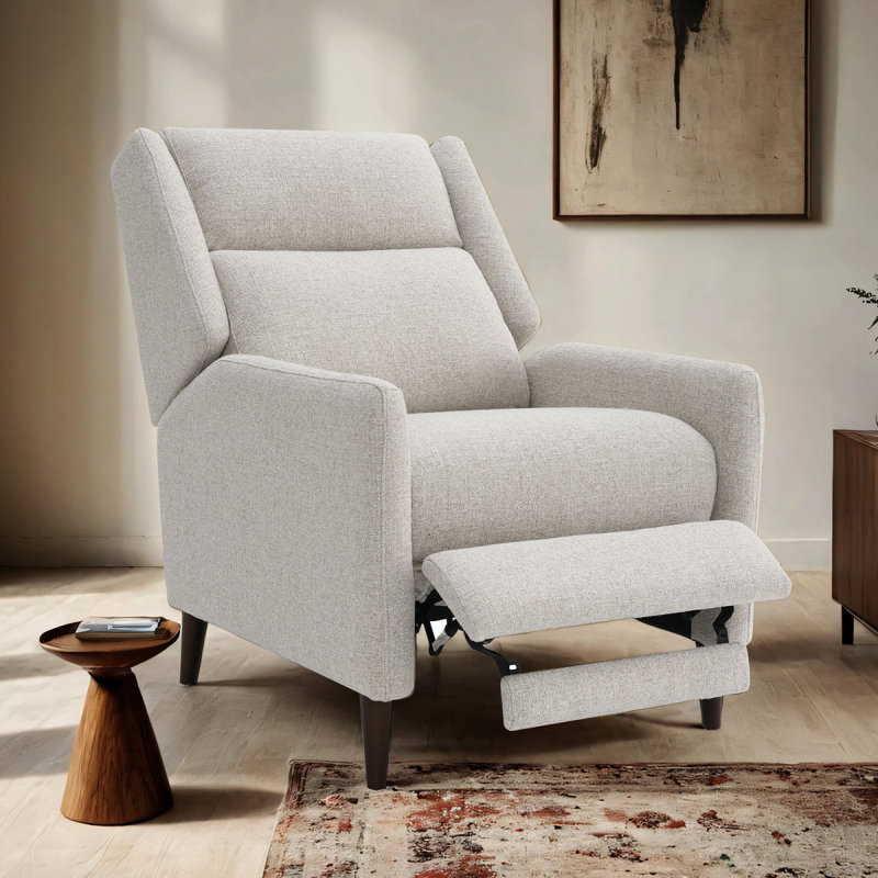 Fauteuil inclinable manuel moderne Mid-Century, Beige