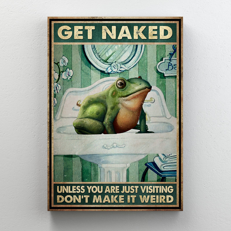 65_Roger - «Get NUE, Don't Make It Weird Gallery», toile tendue avec décor de salle de bain et de lessive, couloir blanc et vert