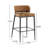 Metal Frame Bar Stools Set Of 2 With Footrest-1560203986