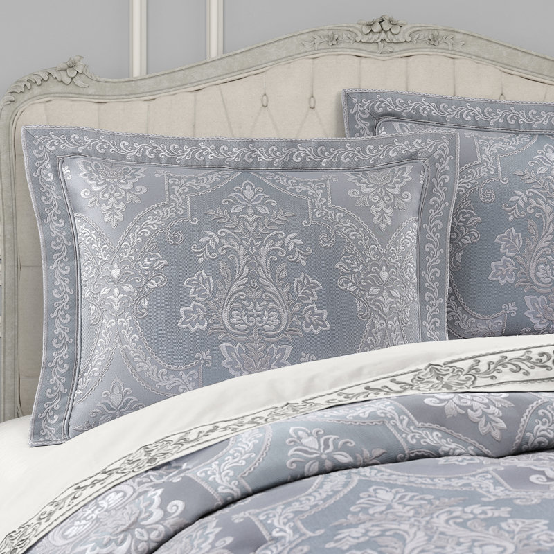 SONDRA - POWDER BLUE CALIFORNIA KING 4PC. COMFORTER SET, King Comforter + 2 King Shams