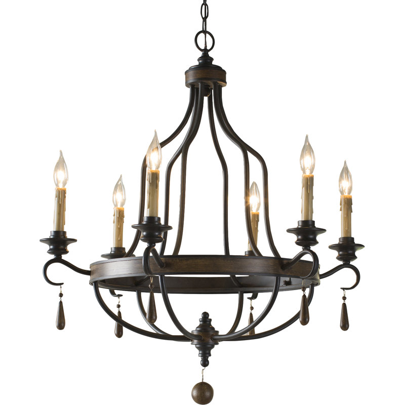 Lustre empire 6 lumières de style bougie A Advik