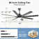 Brixham 76" 8- Blade LED Smart Chandelier Ceiling Fan with Remote Control and Light Kit Included
