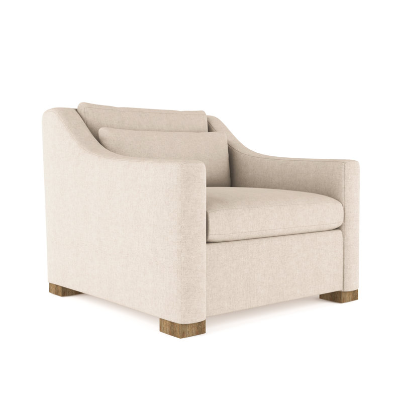 Fauteuil Crosby, Velours moelleux huître, H 32,5 po x l 35 po x p 38 po, Ébène