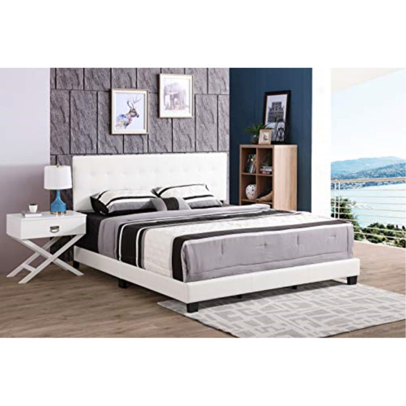 Glory Furniture Eaton Vegan Leather Standard Bed & Reviews | Wayfair