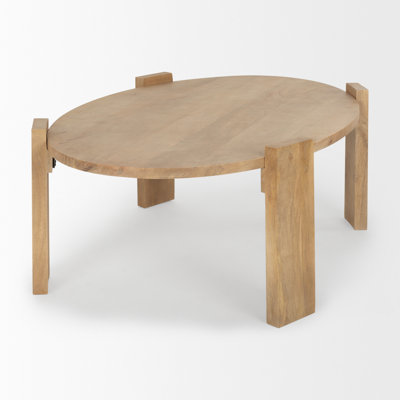 Table basse 4 pieds en bois massif Eben