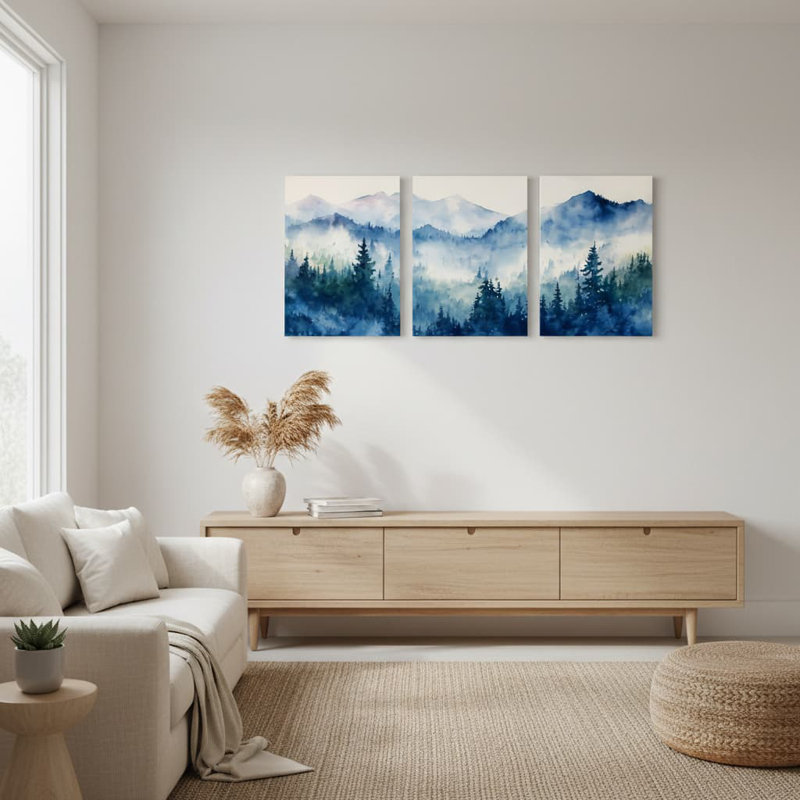 3 Piece No Frame Print on Canvas