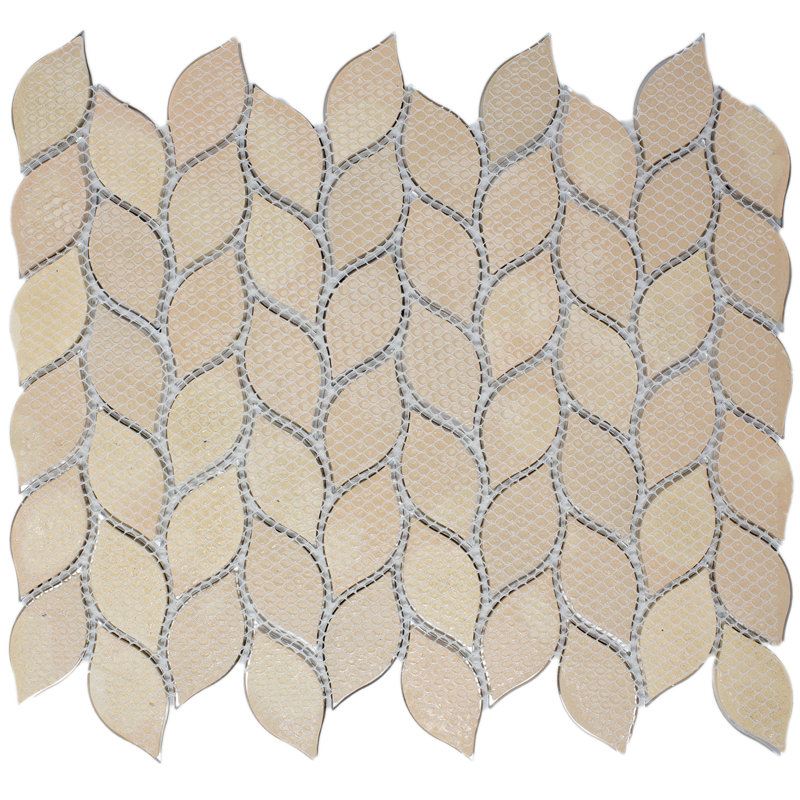Silvleaf 12.21 in. x 13.39 in. Geometric Matte Aluminum Mosaic Tile, Bronze