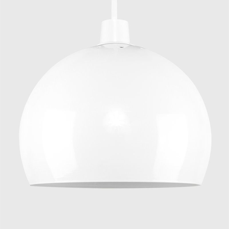 14.7cm H Metal Bowl Pendant Shade ( Screw On ), White