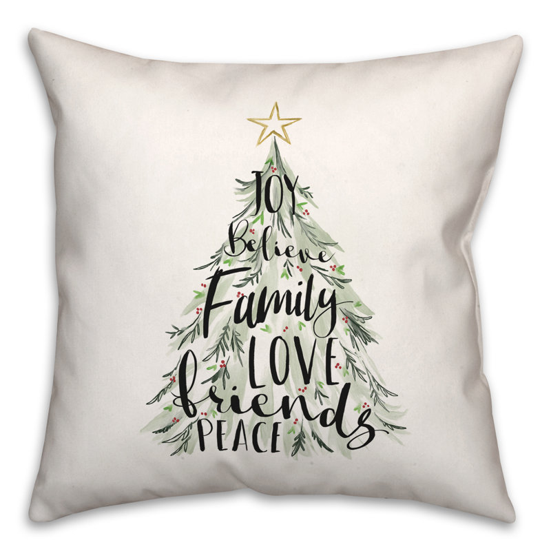 Coussin Christmas Tree, 16 po x 16 po
