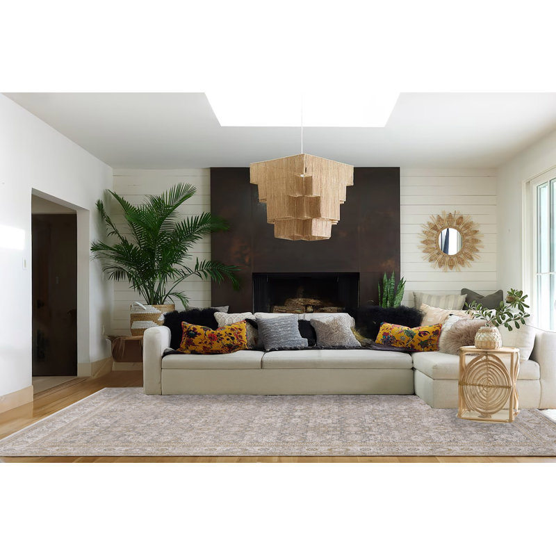 Highbridge 14623-891 Beige / gris / crème, Rectangle 7 pi 10 po x 10 pi 2 po