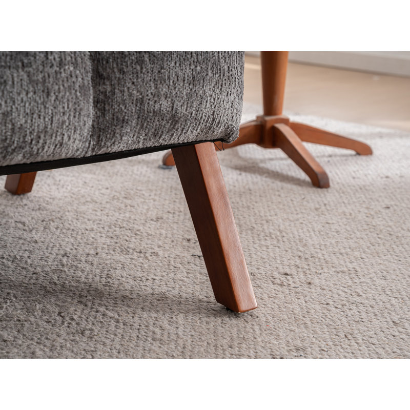 Chaise d'appoint rembourrée (ensemble de 2), Gris, 2