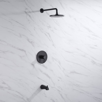 Robinet de baignoire et douche à pression équilibrée avec valve brute Rainfall