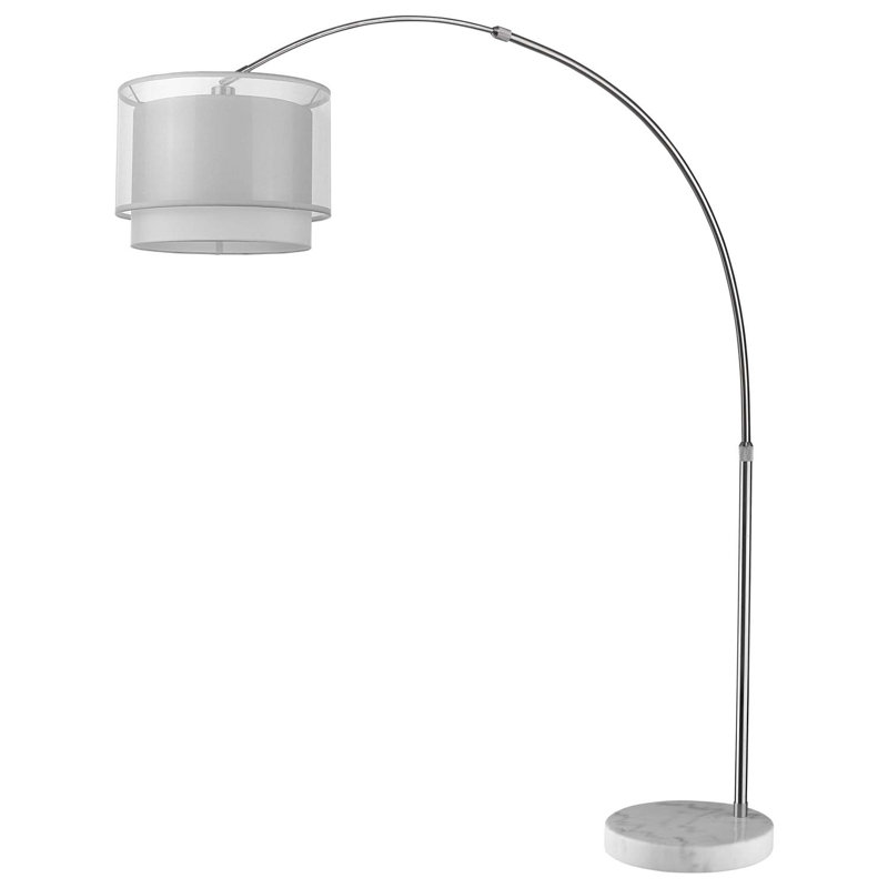 Feltner 74'' Brushed Nickel Arched Floor Lamp