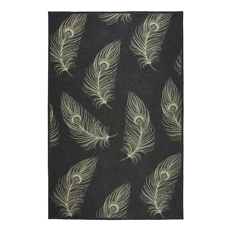 Geometric Digitally Printed 100% Polyester Area Rug, Rectangle 185 x 290 cm