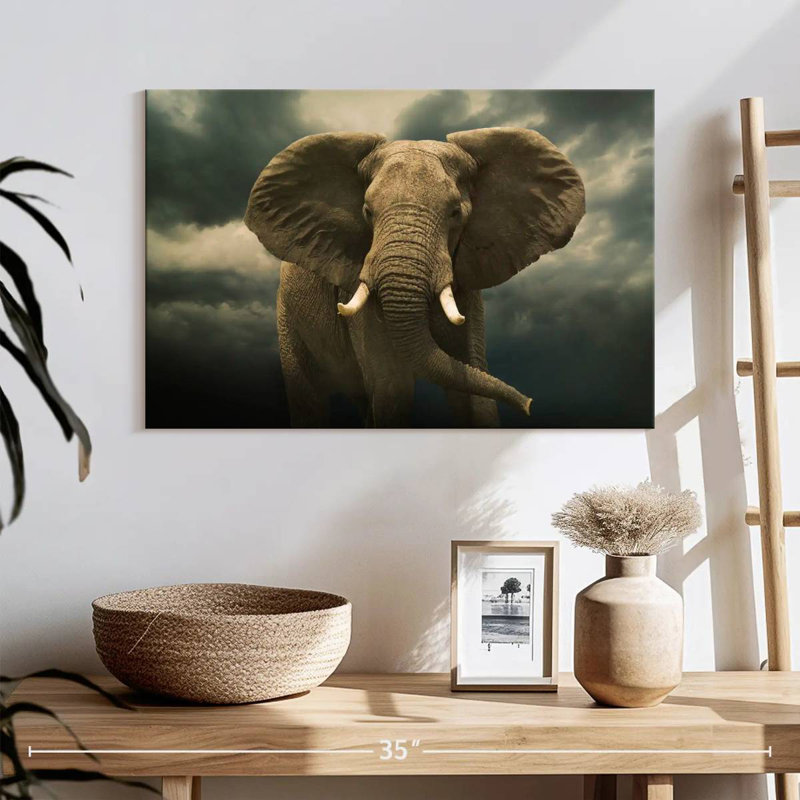 Brampt Male Elephant, 20" H x 30" W