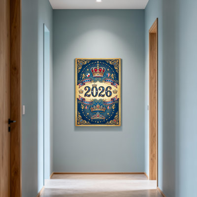 Fashion Royal Crown Stars Ribbons Banner Year 2026