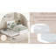Lit simple moderne avec cadre blanc crème et utile avec tête de lit ultrabrillante pour la longévité de la chambre à coucher-121107265