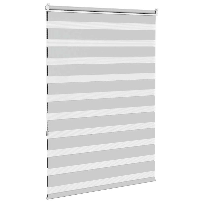 George Oliver Zebra Blind Polyester, Light Grey, 100cmW x 150cmL