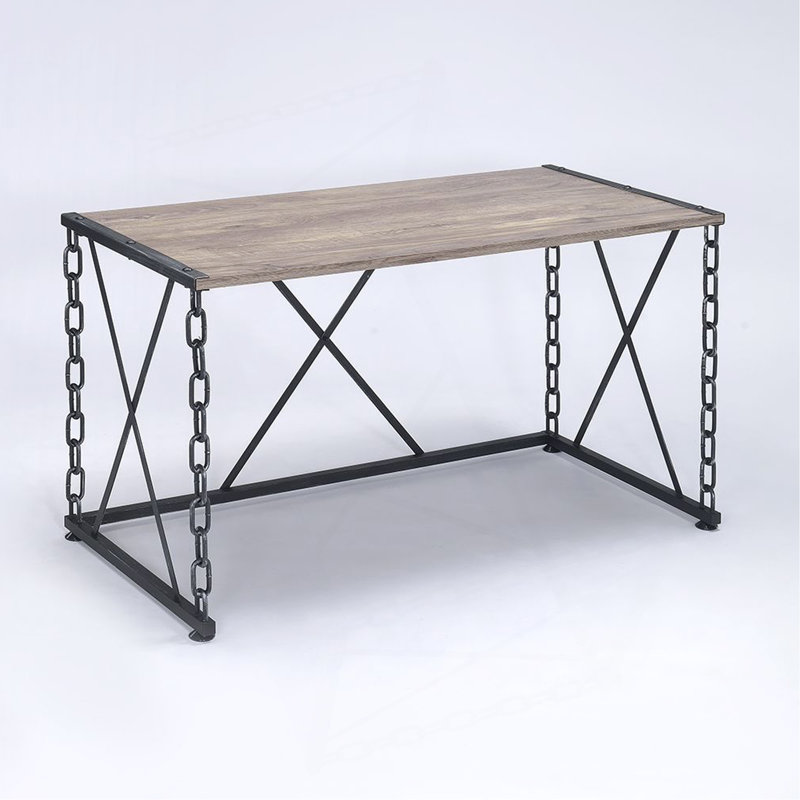 Console rustique en chêne rustique et noir antique