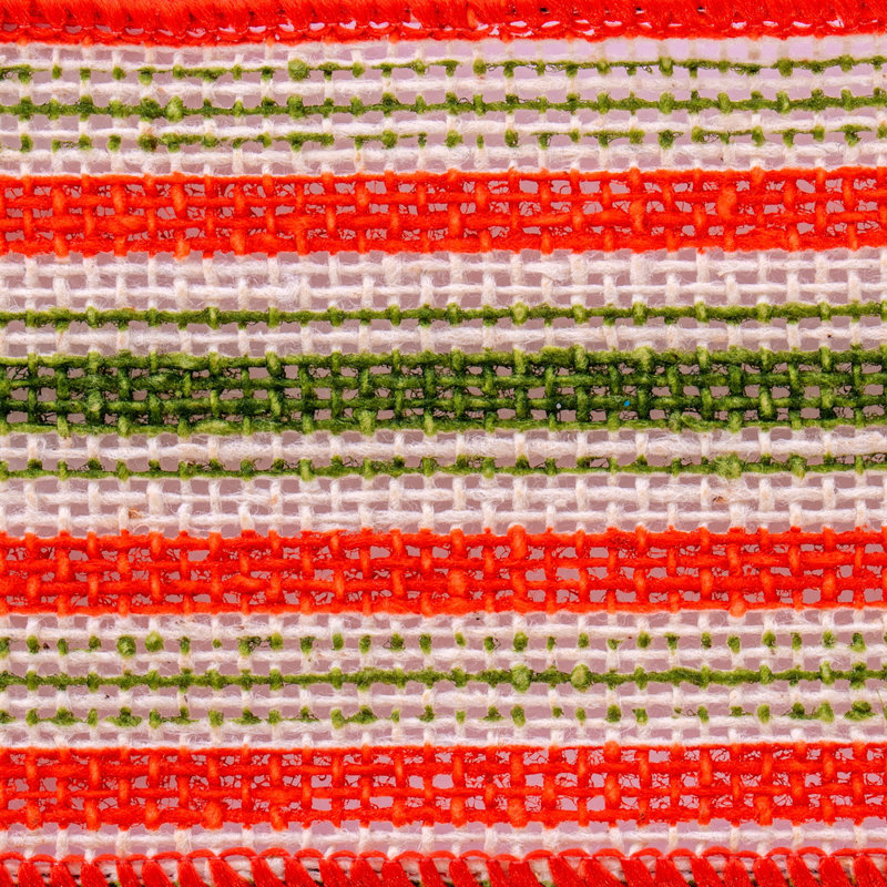 Ruban à rayures orange et vert 2,5 po x 10 verges Vickerman.