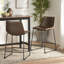 Tabouret de comptoir de style rétro brun de 24 pouces (ensemble de 2)