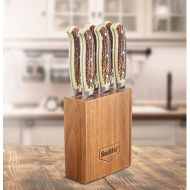 Othello Classic 6-piece Knife Set With Wooden Block Kitchen Knives, Black :  Target