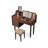 All Solid Wood Simple Clamshell Mirror Dressing Table