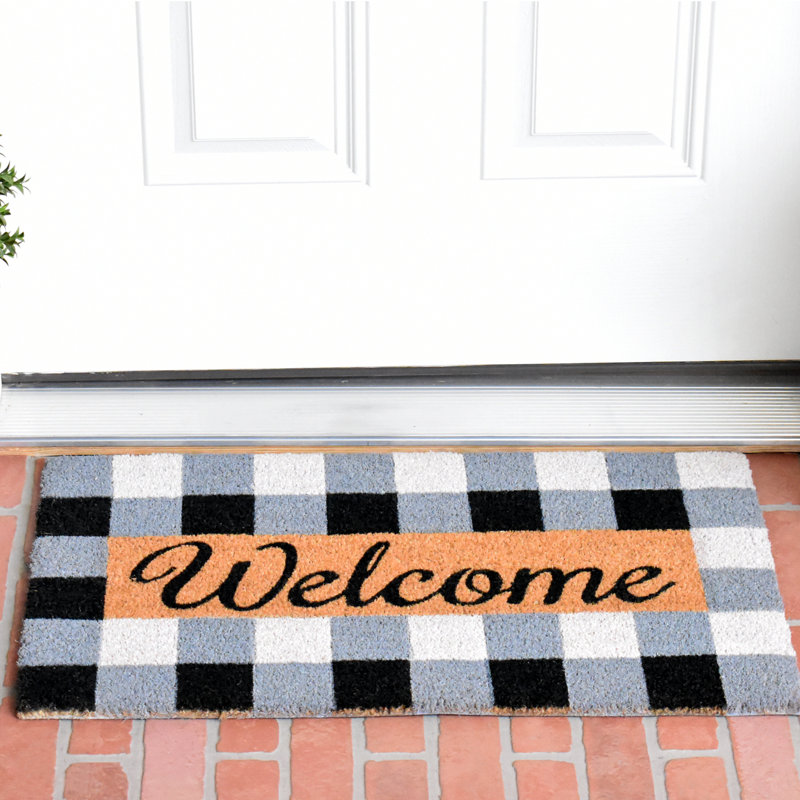 Ura Non-Slip Outdoor Doormat, 36" L x 24" W, Gray
