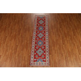 One-of-a-Kind 2'9'' X 9'10'' New Age Runner Wool Area Rug in Red
