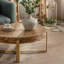Table basse ronde rétro avec plateau en bois de sapin durable et structure en métal, parfaite pour un décor moderne et rétro.-1374383341-1374383342