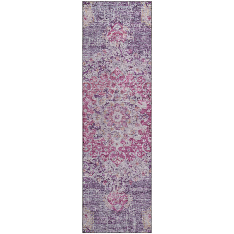 Premium Machine Washable Kelton AMF1236 Global Rug, Runner 2'3" x 7'6"