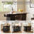Rolling Kitchen Island With Drop-leaf Table And Locking Wheels, Combination Storage Drawers And Cabinet, Space-saving Center For Small Kitchens, Minimalist Design